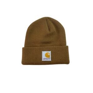 Carhartt Beanie Toddler Watch Hat Brown Acrylic Knit One Size NWT Kids Logo